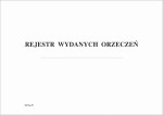 Rejestr wydanych orzeczeń lekarskich A4