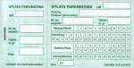 Bilet parkingowy, kwit opłata parkingowa, zszyty - bez perforacji