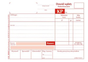 KP Dowód wpłaty Pokwitowanie A6