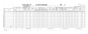 Lista płac uniwersalna 1/2 A3