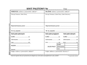 Kwit paletowy krajowy A6