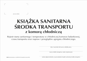 Książka sanitarna środka transportu z komorą chłodniczą A5 - HACCP
