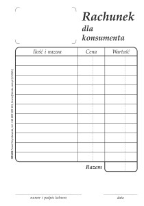 Rachunek dla konsumenta A6 - zwykły