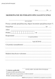 Skierowanie do poradni specjalistycznej A6