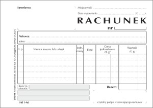 Rachunek samokopiujący A6 poziomy