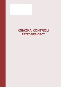 Książka kontroli przedsiębiorcy A4