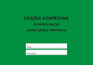 KONTROLLBUCH Książka kontrolna czasu pracy kierowcy DE Niemcy A5