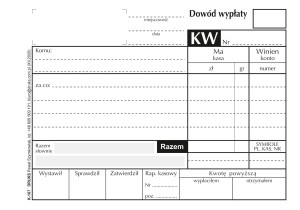 KW Dowód wypłaty A6