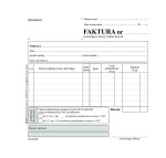 Faktura uproszczona 2/3 A5 - dla zwolnionych z VAT