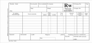 Rw Pobranie materiałów wielopozycyjne 1/3 A4 (średnie)